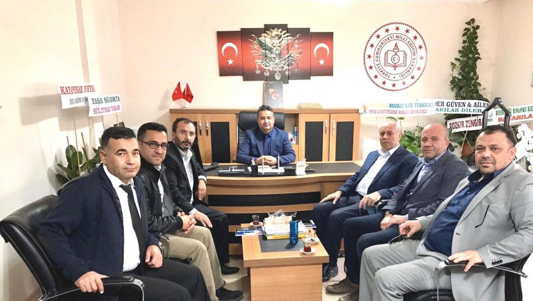 Konya Eğitim Bir Sen Başkanı Nazif Karlıer ve Yönetim Kurulu Üyelerinin Müdürlüğümüze Yapmış Oldukları Ziyaret