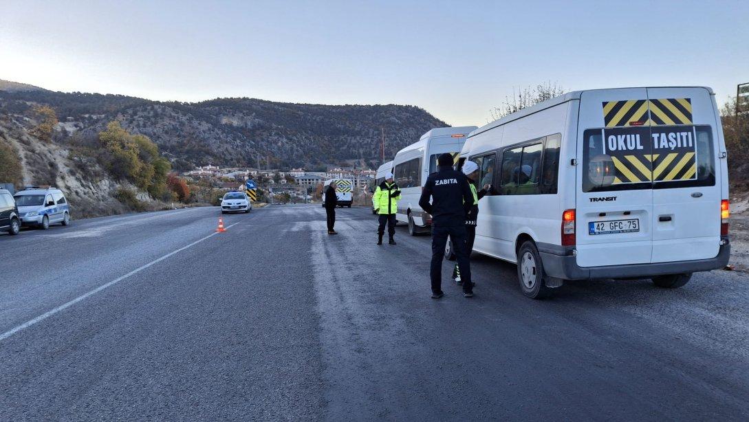 OKUL SERVİS ARAÇLARI DENETİMİ YAPILDI